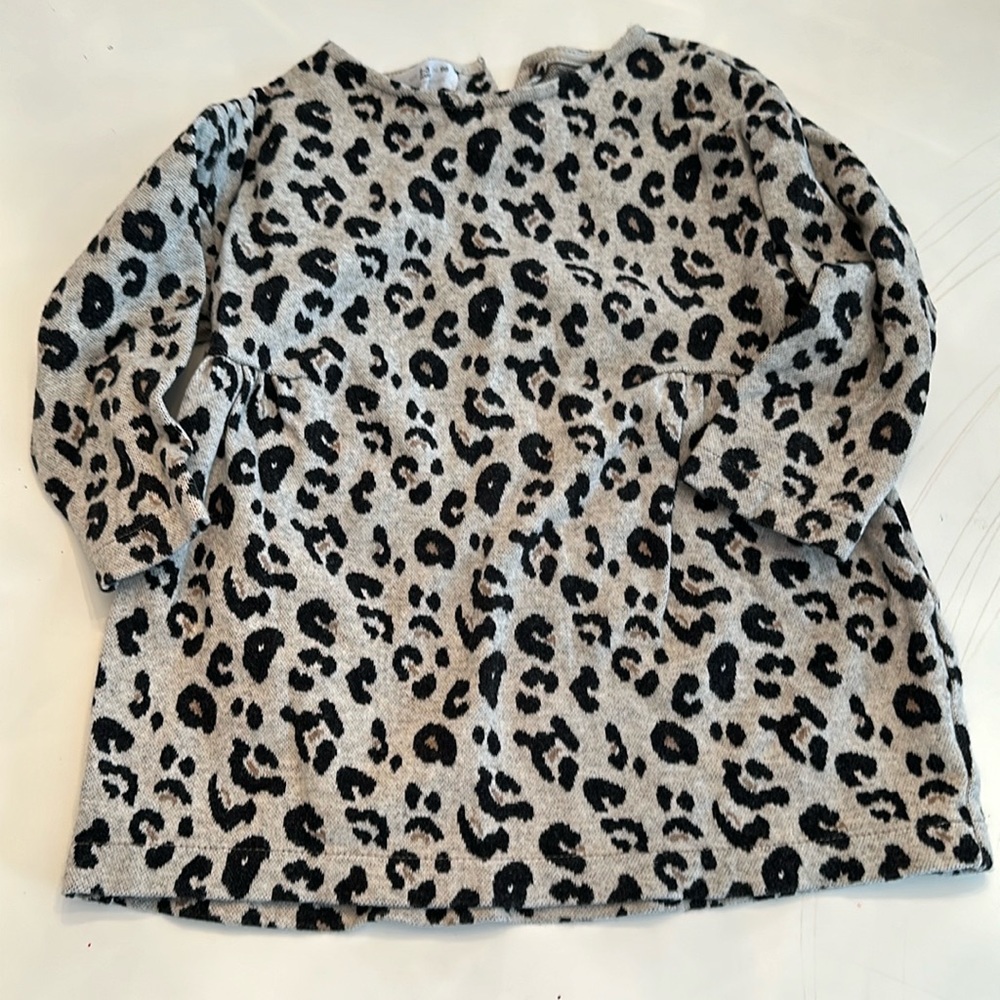 Zara girls 2-3 yrs. leopard print Knit Dress.